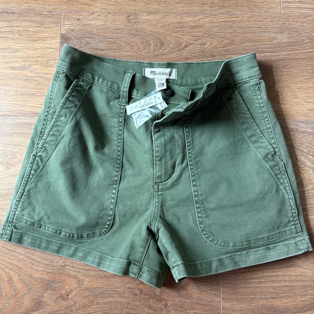 NWT Madewell Women's Green Shorts size 25